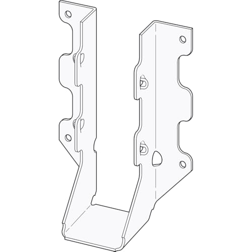 Simpson Strong-Tie LUS26SS Light Face-Mount Joist Hanger - Wood Construction Connectors, 18 Gauge Galvanized Steel Brackets, Hurricane Rafter Ties, 2x6, 25 Per Pack