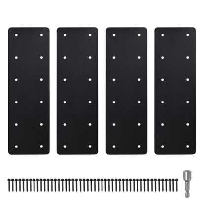 Straight Steel Plate 4PCS,15.7"x5" Mending Plate for Repair Framing - style: I Shape(15.7X5)