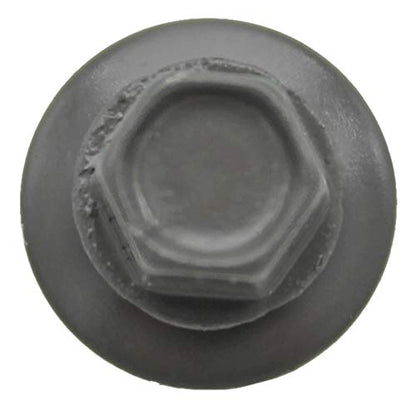 14 x 1 Charcoal Metal Roofing Screws - Hex Washer Head- Self-Starting/Tapping - EPDM Washer. 1 x 250 Count Bag - 250 Screws - color: CHARCOAL, size: 1"