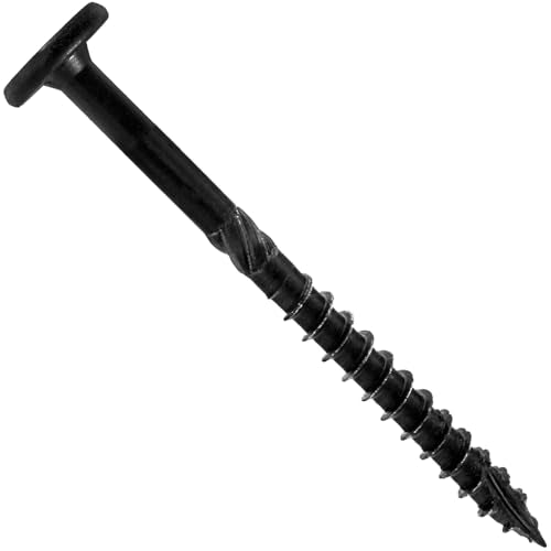 Jake Sales 15x3-1/2 Black Wafer Head Structural Lag Screws. Used for Log Construction, Timber Framing, Laminated Beams and Pole Barns Among Other Uses. T-30 Torx/Star Drive (Full Box ~500 Screws) - size: 3-1/2"
