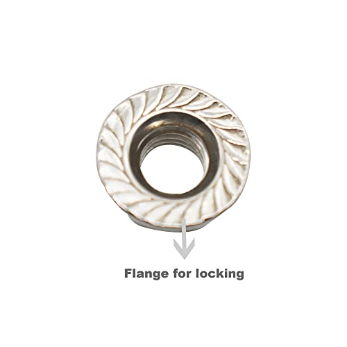 30 Pcs M6 Stainless Flange Nuts Thread Metric Washer Nuts Fastener - size: M6_1mm