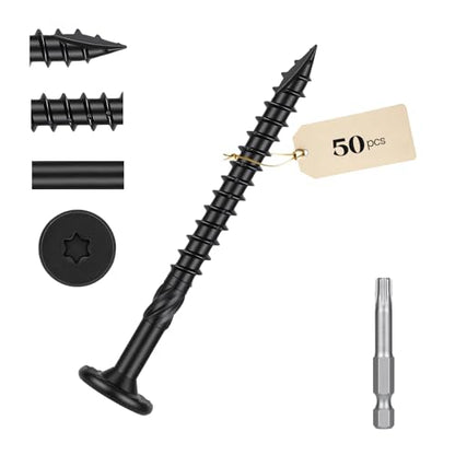 Kryonix Deck Screws, Timber Screws #14 x 2-7/8 Inch 50-PCS - size: #14 x 2-7/8"