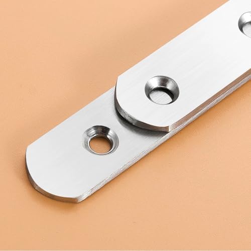 4 Pack Flat Straight Brackets, 196mm/7.7" Silver Mending Plates - color: Silver, size: 196mm/7.7"