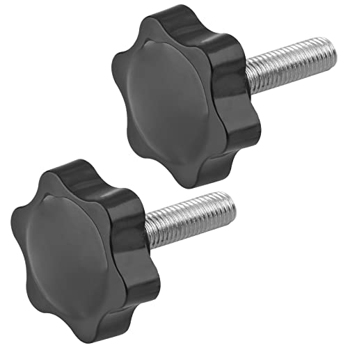M8 x 30mm Thread Star Knob, 2Pcs - size: M8 x 30mm, style: Hexagonal Handle
