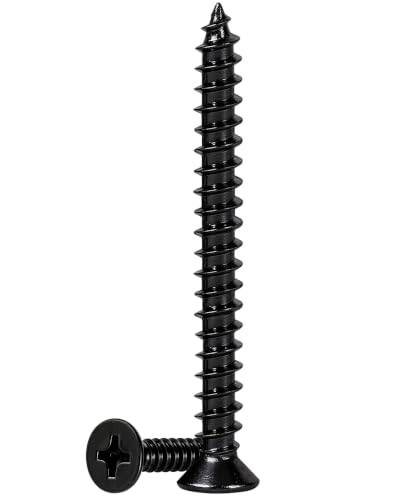 70pcs #6 X 1-1/2"" Wood Screws,Long Screw,Flat Head Screw,Carbon Steel - color: M3.5, size: #6 x 1-1/2" 70pcs