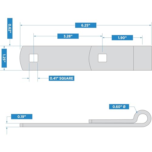 National Hardware 294BC Strap Hinge 6in Zinc Plated Door and Gate Hardware - size: 6 Inch