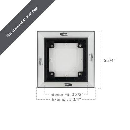 Deckorators 4 in. x 4 in. Black Solar Deck Post Cap (6-Pack)