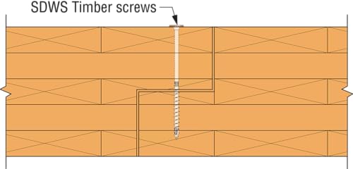 Simpson Strong-Tie SDWS22800DBMB Strong-Drive SDWS Timber Screws (Exterior Grade), 0.220 Inch x 8 Inch, Double-Barrier Coated, Washer Head, Sawtooth Point, Tan (Pack of 250)