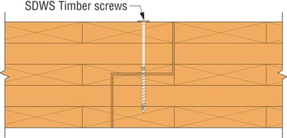 Simpson Strong-Tie SDWS22800DBMB Strong-Drive SDWS Timber Screws (Exterior Grade), 0.220 Inch x 8 Inch, Double-Barrier Coated, Washer Head, Sawtooth Point, Tan (Pack of 250)