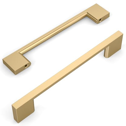 Amerdeco 10 Pack Champagne Bronze Cabinet Pulls 6.3" - color: Champagne Bronze, size: 6.3" hole center