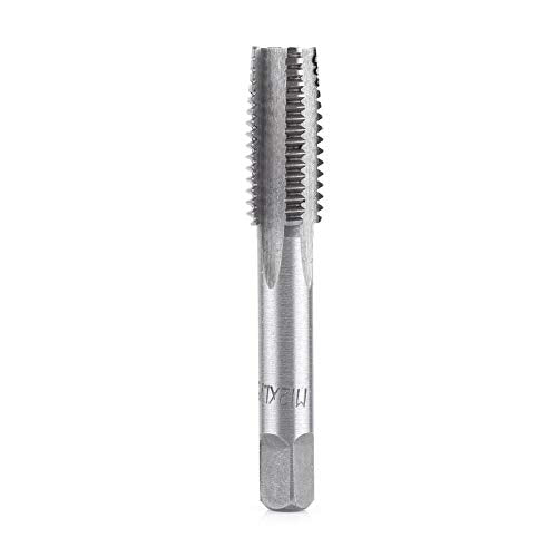 Thread Tap Tool Set, 7pcs Straight Flute Thread Tap Set Metric Screw Metric Thread Plug Taps Set M3, M4, M5, M6, M8, M10, M12 for Tapping Various Threads