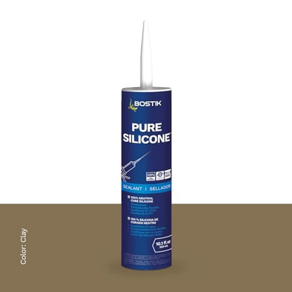 BOSTIK Pure Silicone Clay 10.1oz Silicone Caulk & Sealant - 1 Cartridge - color: Clay