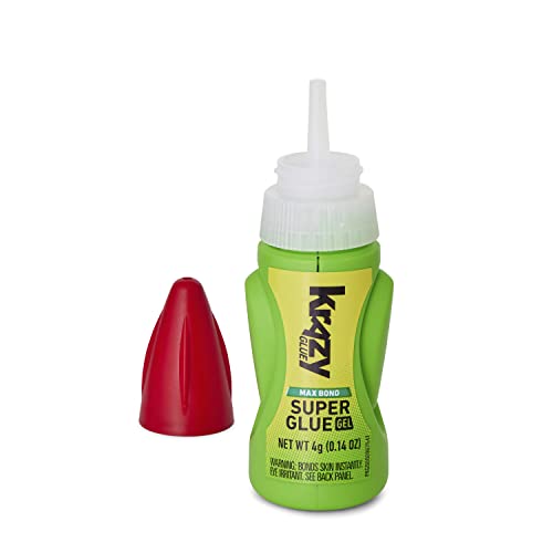 Krazy Glue Max Bond Gel EZ Squeeze, Extra-Strong No Run Superglue (4g)