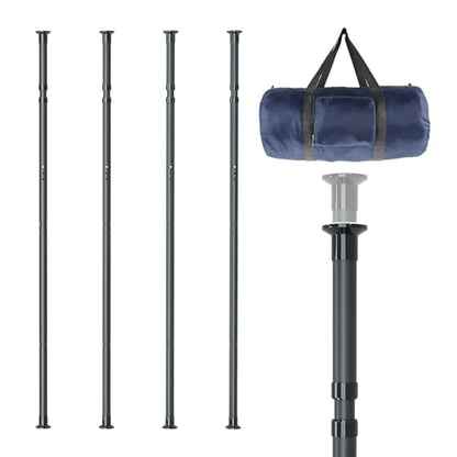 10-Foot Dust Barrier Poles Kit - (Pack of 4) Spring-Loaded Telescoping Poles with Carry Bag for Interior Painting & Decoration Projects