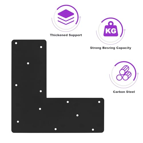 2 Pcs 13.2"x 5"L Shape Flat Bracket for Pergola - style: L Shape Flat Bracket