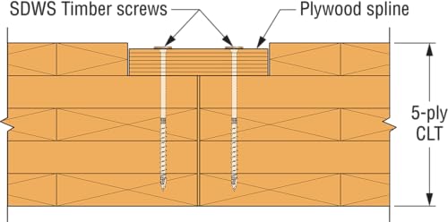 Simpson Strong-Tie SDWS22800DBMB Strong-Drive SDWS Timber Screws (Exterior Grade), 0.220 Inch x 8 Inch, Double-Barrier Coated, Washer Head, Sawtooth Point, Tan (Pack of 250)