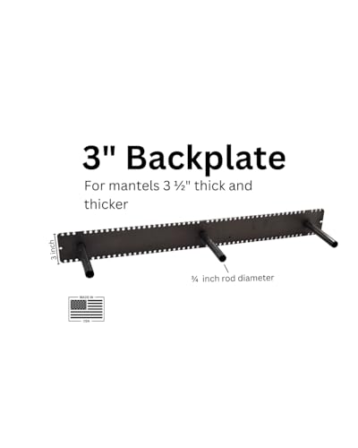 Floating Mantel Bracket-Sheppard Brackets-Sheppard System-Heavy Duty Floating Mantel Bracket (4 in. rods, 10 in. Backplate) - size: 10 in. backplate without tooling, style: 4 in. rods