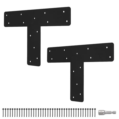 2 Pcs 13"x 13" T Post Bracket for Pergola - style: T Shape(13"x3")