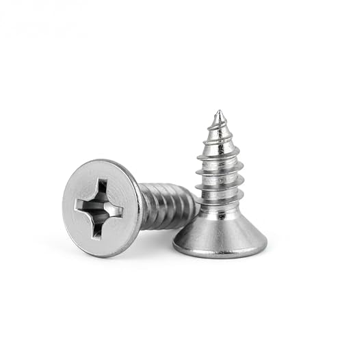 #4 x 3/8" 304 Stainless Steel Small Wood Screws, M3x10mm(100Pcs) - size: #4 x 3/8''-100pcs