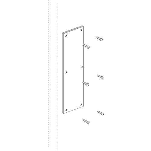 Prime-Line J 4630 Door Push Plate, 4 In. x 16 In., Bright Brass (Single Pack) - color: Brite Brass