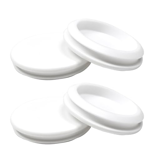 4 Pcs 55 mm Silicone Rubber Plugs for 55 mm (2-3/16") Round Holes - color: White, size: DH:2-3/16"(55mm)
