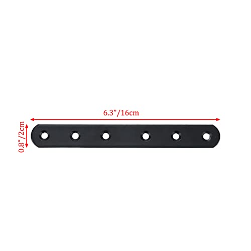 Straight Braces 6.3-inch Long Black Repair Plate Brace Mending Plate -4pcs - size: 6.3" x 0.8"