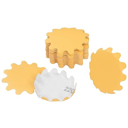Flex Edge Gold 2 Inch Hook and Loop Sanding Discs 2 Inch 220 Grit 25 Pack - size: 2", style: 220 Grit
