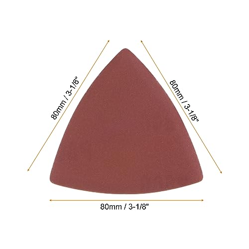 HARFINGTON 100pcs Triangular Hook & Loop Sandpapers 800 Grits 3-1/8" Aluminum Oxide Sanding Pads Random Orbital Mouse Detail Sander Papers Oscillating Multi Tool Sheets - size: 800 Grits