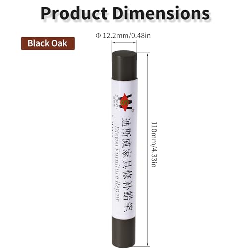 Wood Filler Sticks, Black Oak, Scratch Repair Crayons - color: Black Oak