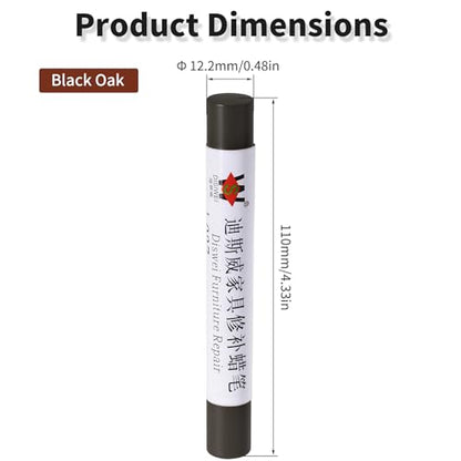 Wood Filler Sticks, Black Oak, Scratch Repair Crayons - color: Black Oak