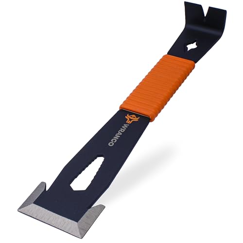9.5" Trim Pry Bar-Patented Flat Bar Nail Puller-Wide Wing Ends - color: Single