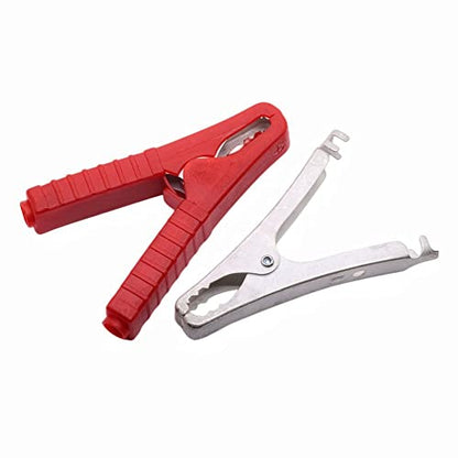 Jumper Cable Battery Clamps Tinning Crocodile Clamp 50A-100A Car Battery Charger Clamps Power Replacement Battery Alligator Clips Jumper Cables Clamp Welding machine clamp (Tinning) - color: Tinning