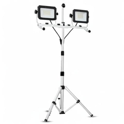 UFOND LED Work Light with Detachable Tripod, Dual Head Work Lamp for Garage - color: White