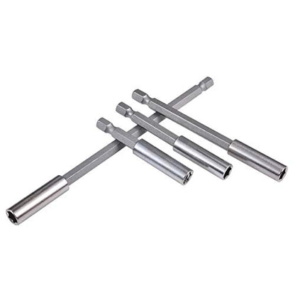 KATUR 60-150mm Magnetic Bit Holder Extension, Quick Release Screwdriver Drill Bit Holder Extension for Screws, Nuts, Drills, Handheld Drivers, 4Pcs, 1/4 Inch Hex Shank