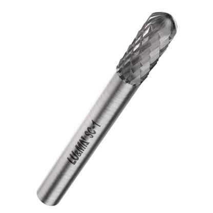 LU&MN SC-1 Tungsten Carbide Double-Cut Rotary Burr, 1/4" Shank, 1 PCS - size: SC-1