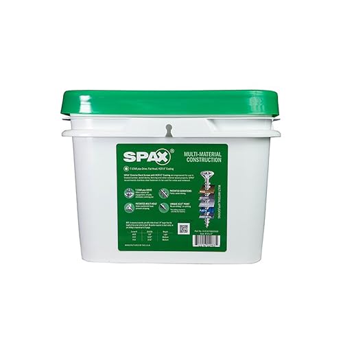 SPAX #14 x 2 Exterior Flat Head Deck Wood Screws Construction Torx T-Star Plus (1500 EA) Bulk Pail Includes 2 Bits Rust Resistant - size: #14 x 2"