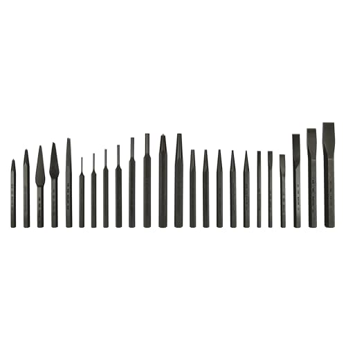 Mayhew Pro 61050 Punch and Chisel Kit, 24-Piece, Black Oxide Finish - color: Black Oxide Finish, size: 24-Piece