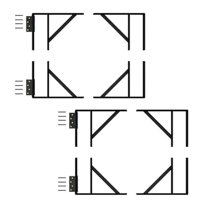 DIYHD 2 Pack Heavy Duty Anti-Sag Gate Kit for 2x4 Lumber, Fits 24"-60" Wide - size: Kit - 2 Packs (No Latch)