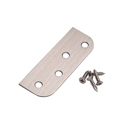 Hinge Blanks for Doors Filler Plates Satin Nickel 4 Inch - 5/8 Inch 3-Pack - color: Satin Nickel
