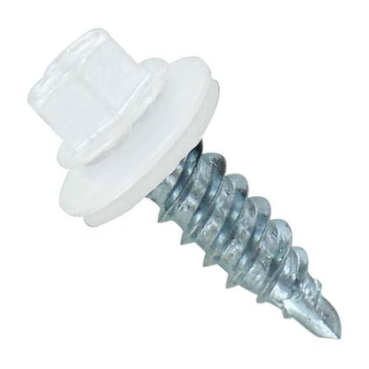 ST Fastening Kwikseal Woodbinder Metal Roofing Stitch Screws #12 x 3/4" - color: Bright White, size: #12 x 3/4"