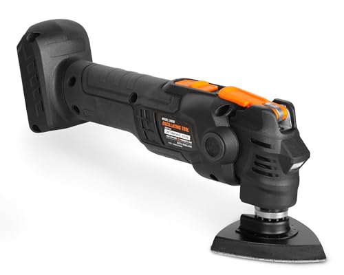 WEN 20V Max Cordless Brushless Variable Speed Multi-Function Oscillating Tool with Anti-Vibration System and Accessories (Tool Only - Battery Not Included) (20936BT) - size: Cordless (Tool-Only)