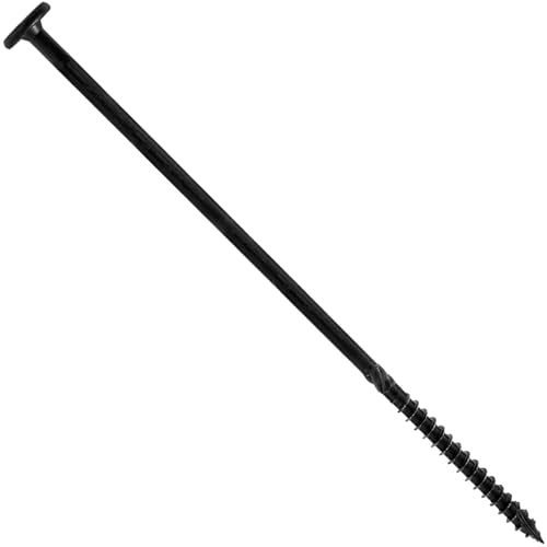 Jake Sales 15x8 Black Wafer Head Structural Lag Screws. Used for Log Construction, Timber Framing, Laminated Beams and Pole Barns Among Other Uses. T-30 Torx/Star Drive (Full Box ~350 Screws) - size: 8"