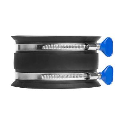 POWERTEC 70369 4 Inch Dust Control Flex Cuff with Adjustable Key Hose Clamps, Hose Connector Rubber Cuff Coupler for Woodworking Dust Collection Fittings, Dust Collector Accessories & Machinery, 1pk - size: 4", 1PK