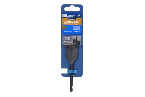 Century Drill & Tool 36264 Lazer Spade™ Bit, 1", Overall Length: 4" - size: 1" X 4"