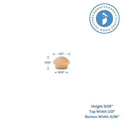 Wood Hole Plugs 5/16 inch, Pack of 100 Maple Button Top Wood Plugs for Screw Holes, by Woodpeckers - size: 5/16 inch