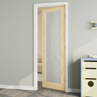 Interior Door,1-Lite Glass Doors,Wood Door Slab,24x80 Barn Door - size: 24" x 80"