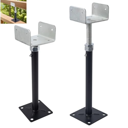 2 Pack U-Shaped Floor Jack for 4x2, 4x4, 4x6 Joists - Adjustable Steel Telepost with U-Head, Mini Screw Jack, Post Jack.11-15 Inch Adjustment Range. - size: 11-15