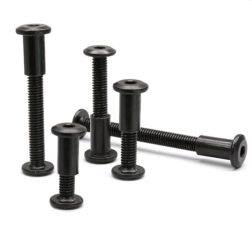 M6 Hex Drive Socket Cap Bolt Kit, Black, 30 Sets - color: Black, size: M6x16/25/35/45/55mm
