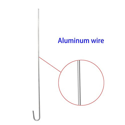 10.5inch Chain Link Residential Fence Ties, 12.5 Gauge Aluminum Wire Hook Ties for Chain Link Dog Fence, Diameter 2mm, 100 Packs - size: 2mm-10.5"
