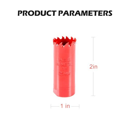 1"(25MM) Bi-Metal M42 Hole Saw with 8% Cobalt– Deep Cut 2" Depth HSS Hole Cutter for Wood, Plastic, Drywall, Metal Sheet & Hardened Stainless Steel(Without Arbor) - size: M42 1 in